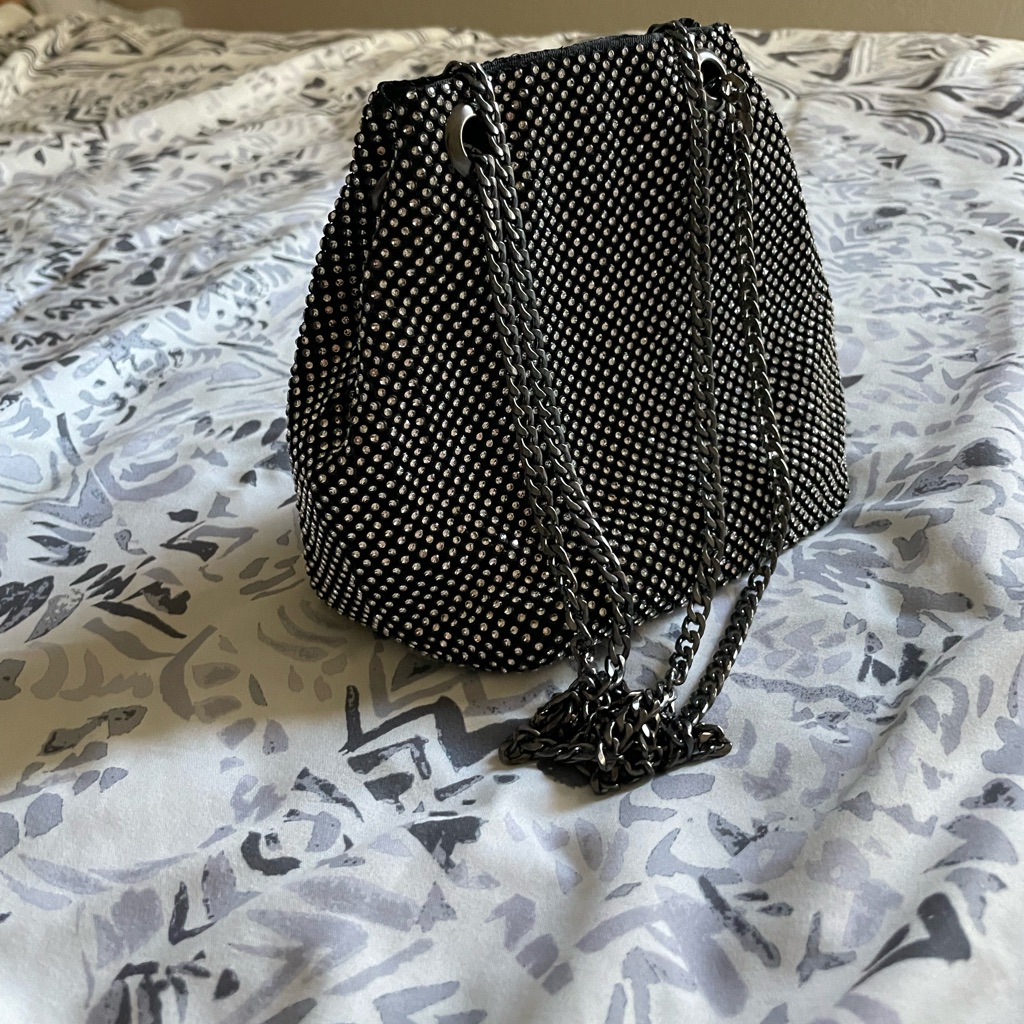 Small Black Handbag With A Unique Look For Special Occasions!